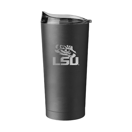 Logo Brands LSU 20oz Etch Black Powder Coat Tumbler 162-S20PT-BLK-9